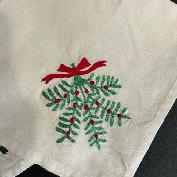 Festive Embroidered Holiday Napkins - Picture 6 of 8